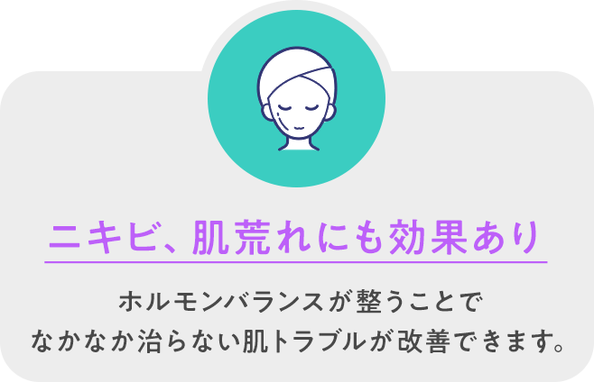 ニキビ、肌荒れにも効果あり