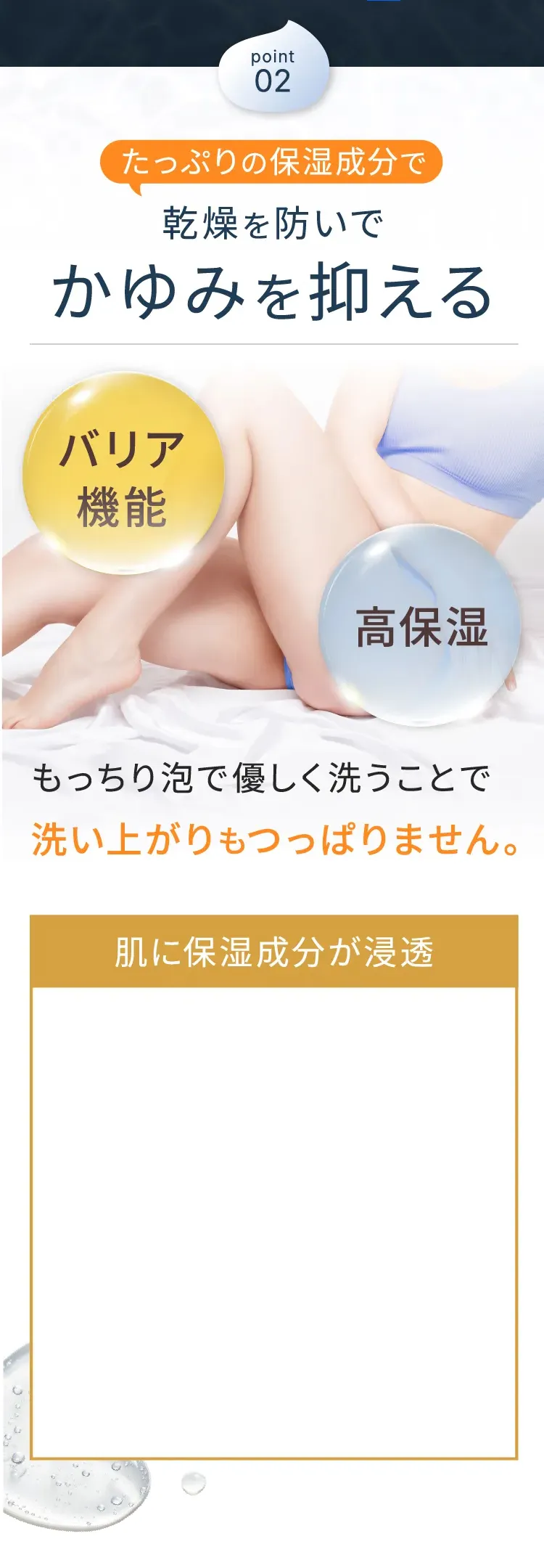 たっぷりの保湿成分で乾燥を防いでかゆみを抑える