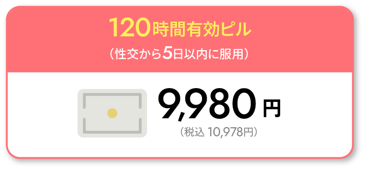 120時間有効ピル 9,980円(税込10,978円)