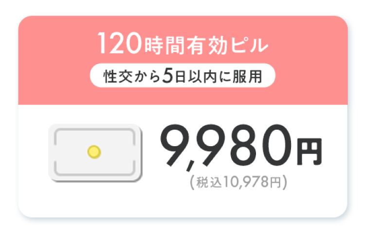 120時間有効ピル 9,980円(税込10,978円)