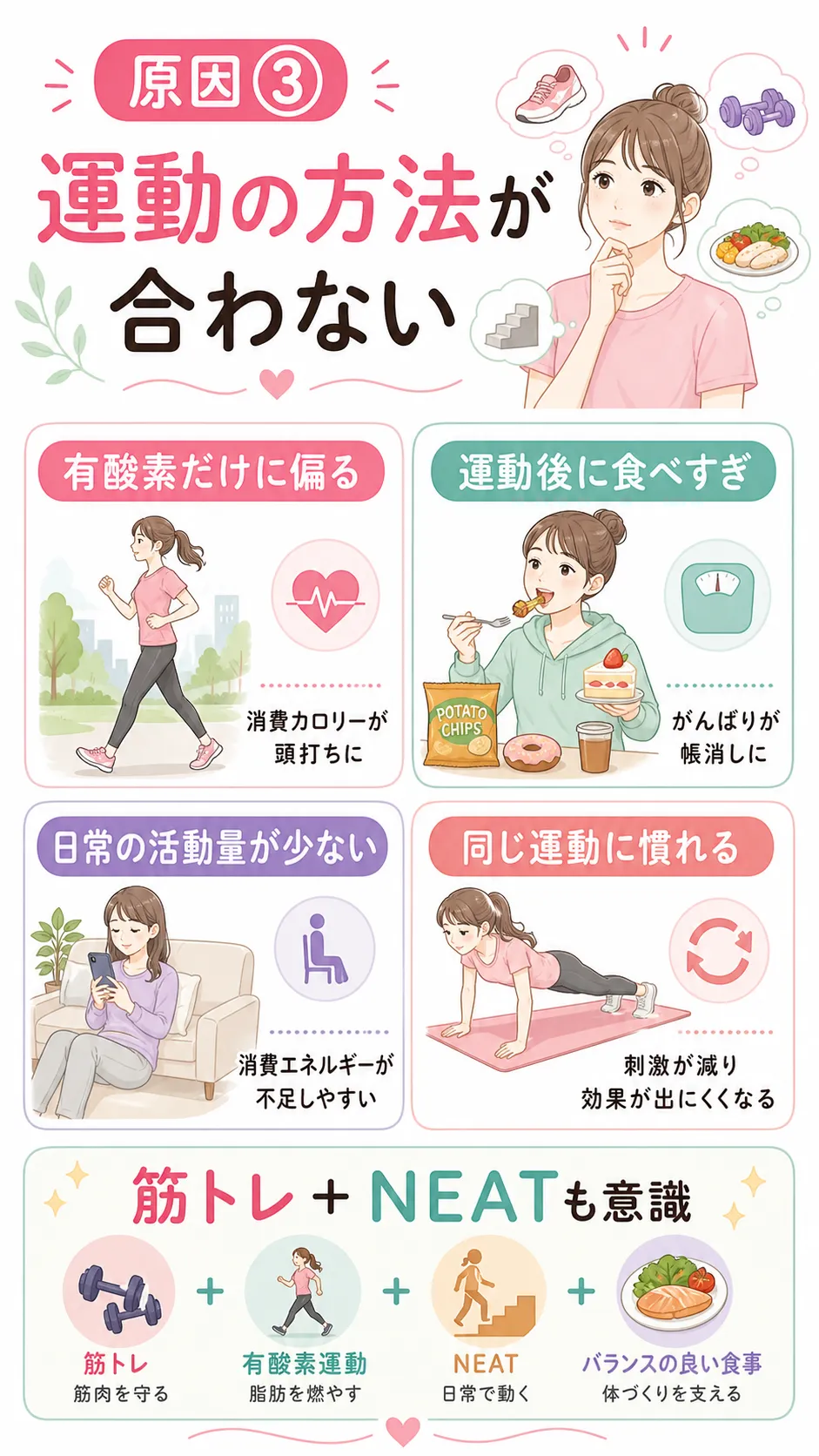 なかなか痩せない 原因③