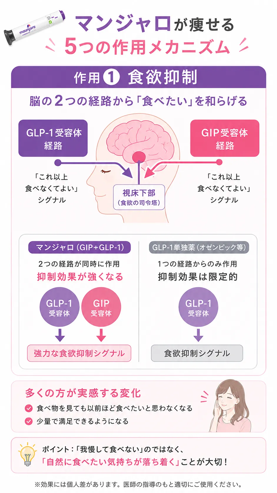 マンジャロはなぜ痩せる　作用１